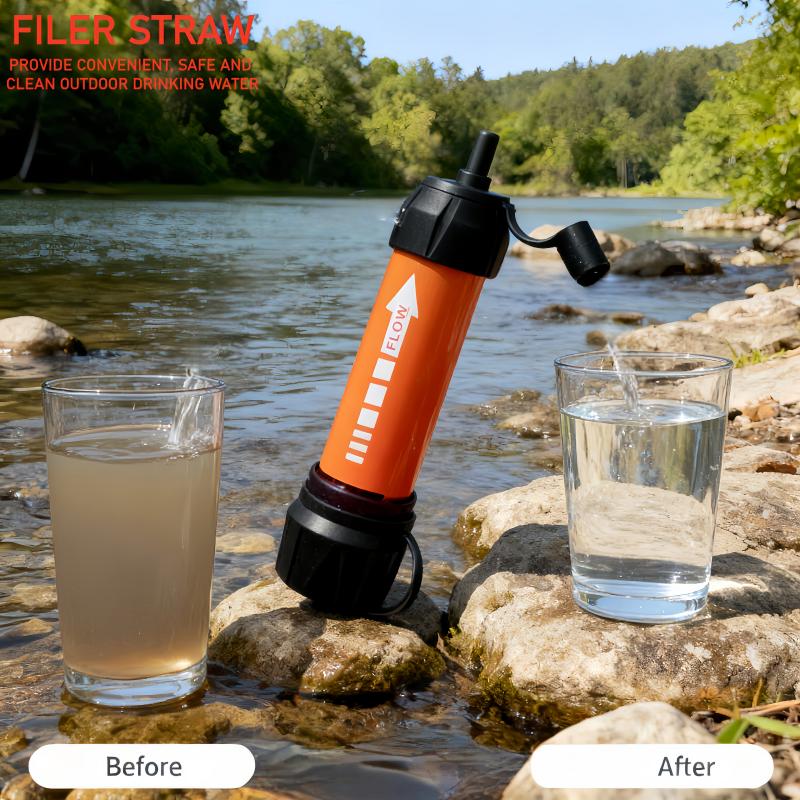 Water Purification Straw - 하이킹용 비상 휴대용 정수기 - 생존,