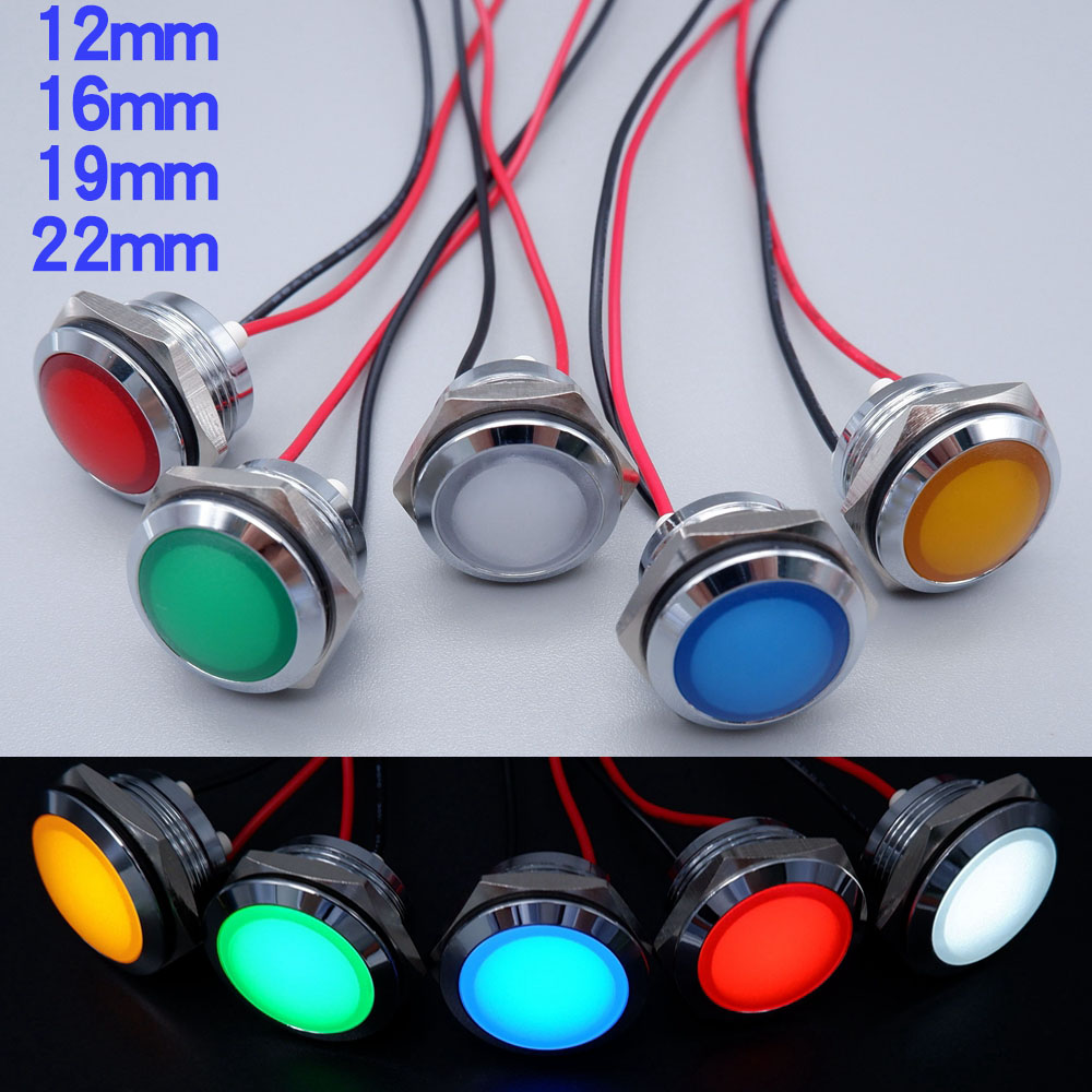 Signal Panel Orange - 금속 LED 표시 등 12mm 16mm