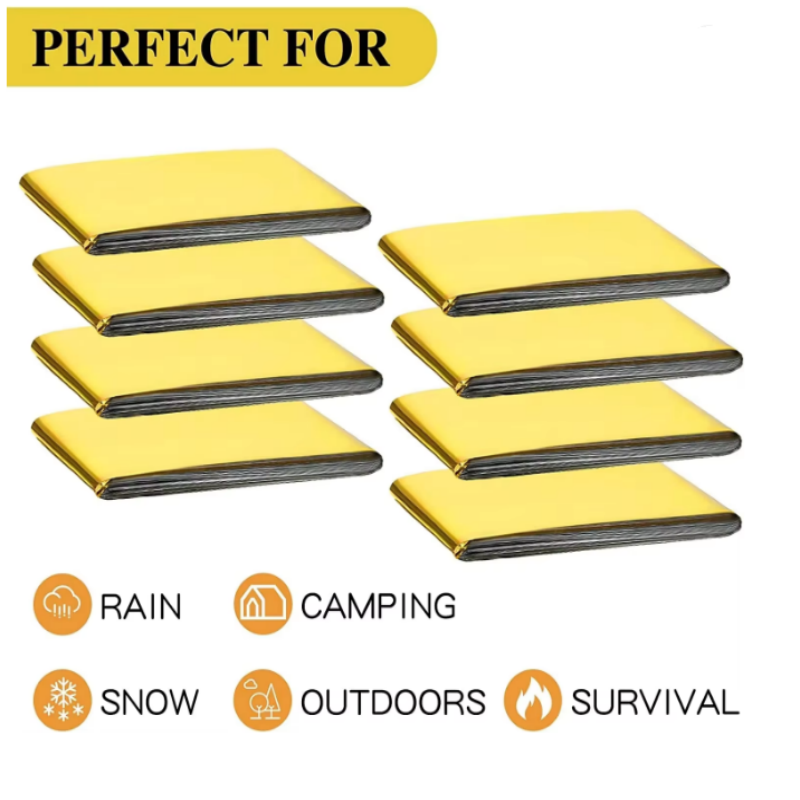 Survival Blanket Reflective - 휴대용 경량 알루미늄 호일 구조 담요,