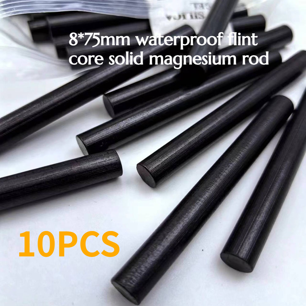 Fire Starting Kit - 10개입 8*75mm 방수 플린트 코어 솔리드