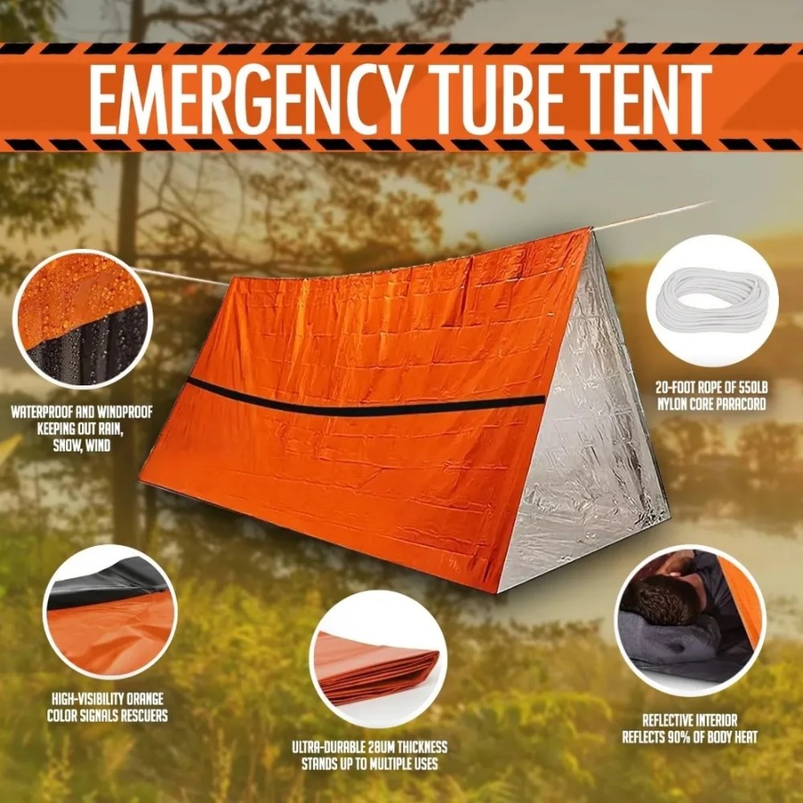 Emergency Mylar Tent - 1PC 비 방지 비상 침낭 -