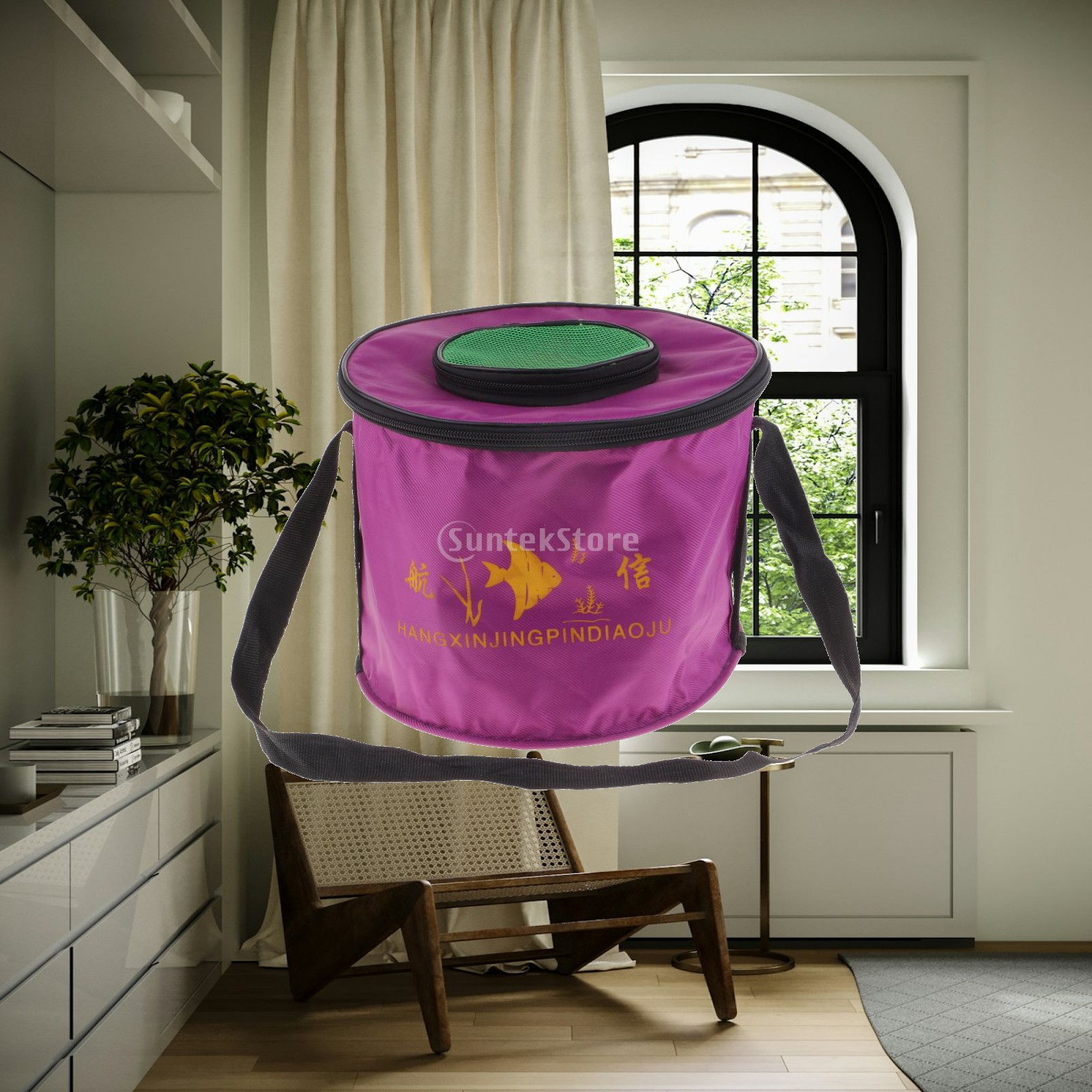 Water Bag Collapsible - 캔버스 접이식 낚시 바구니 휴대용 물통