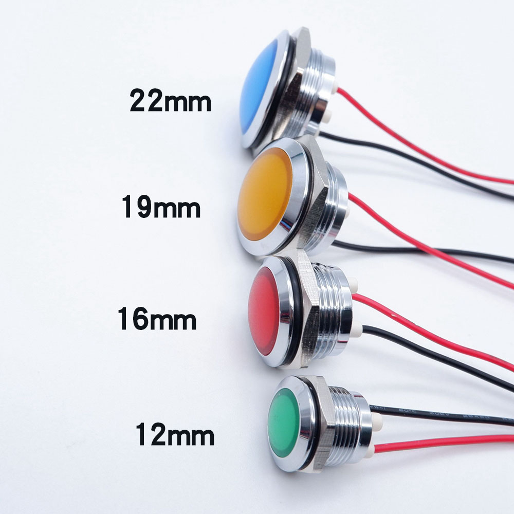 10pcs 12/16/19/22mm 금속 LED 표시  - Signal Panel Orange 리뷰 및 가격