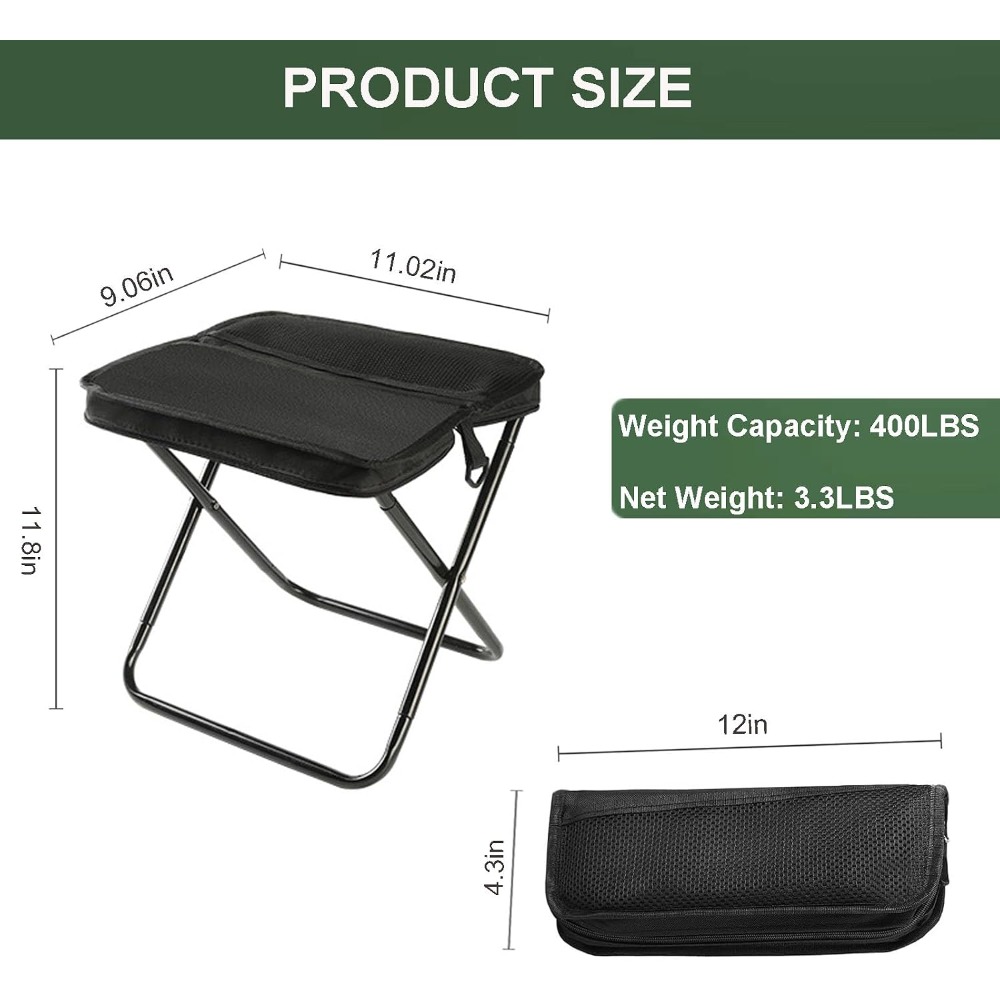 휴대용 접이식 스툴, 두 개의 수납 주머니가 있는 휴대 - Fishing Kit Compact 리뷰 및 가격