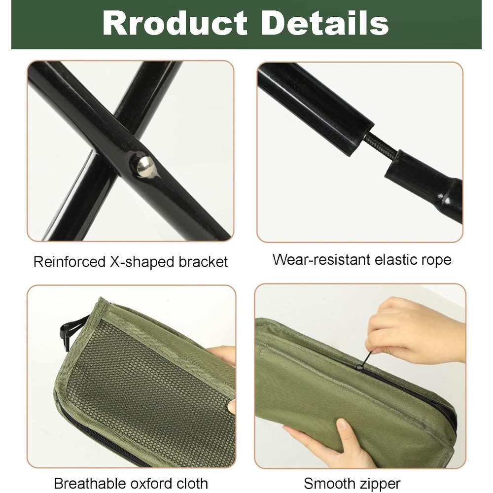 휴대용 접이식 스툴, 두 개의 수납 주머니가 있는 휴대 - Fishing Kit Compact 리뷰 및 가격