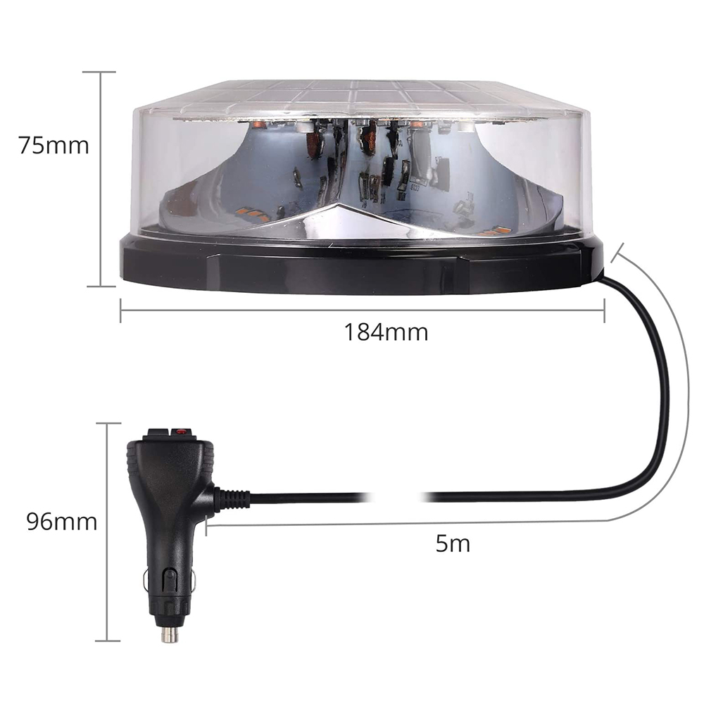 노란색 24 LED 자동차 루프 천장 자석 장착형 호박 - Sos Light Strobe 리뷰 및 가격