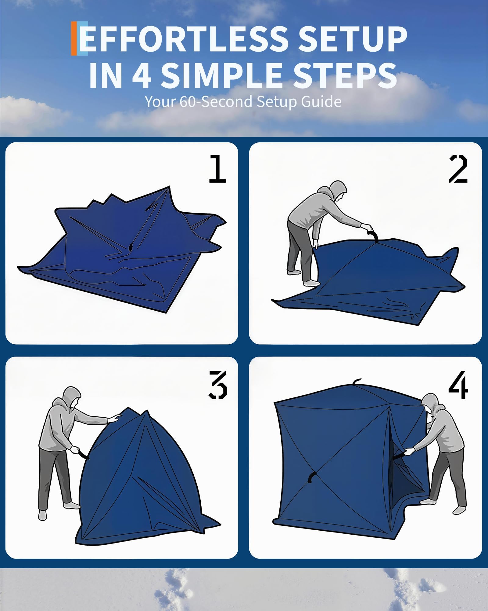 팝업 얼음낚시 텐트 허브형 쉼터 (바람 방지 및 보온  - Emergency Mylar Tent 리뷰 및 가격