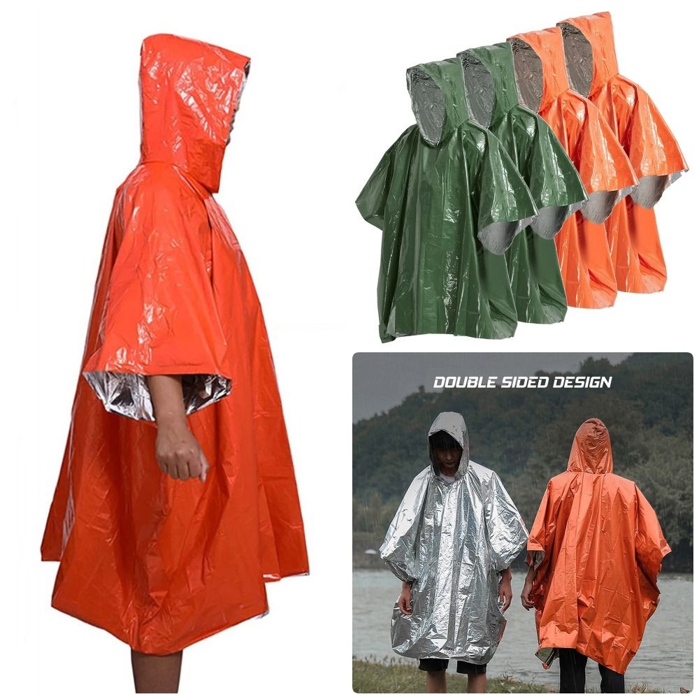 1개입 하이킹 여행 텐트 레인웨어 비상용 우비 후드 슬 - Emergency Poncho Rain 리뷰 및 가격