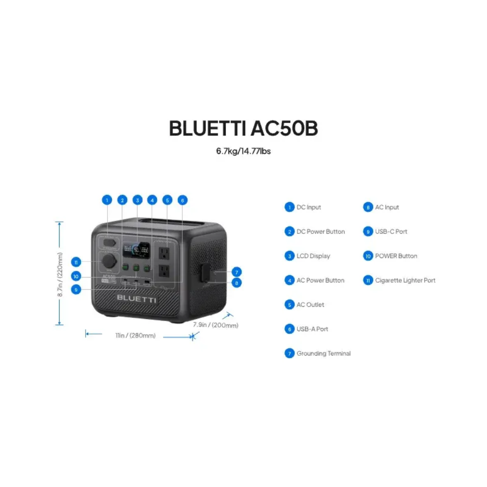 블루에티 AC50B 휴대용 파워스테이션 700W 448 - Solar Emergency Charger 리뷰 및 가격