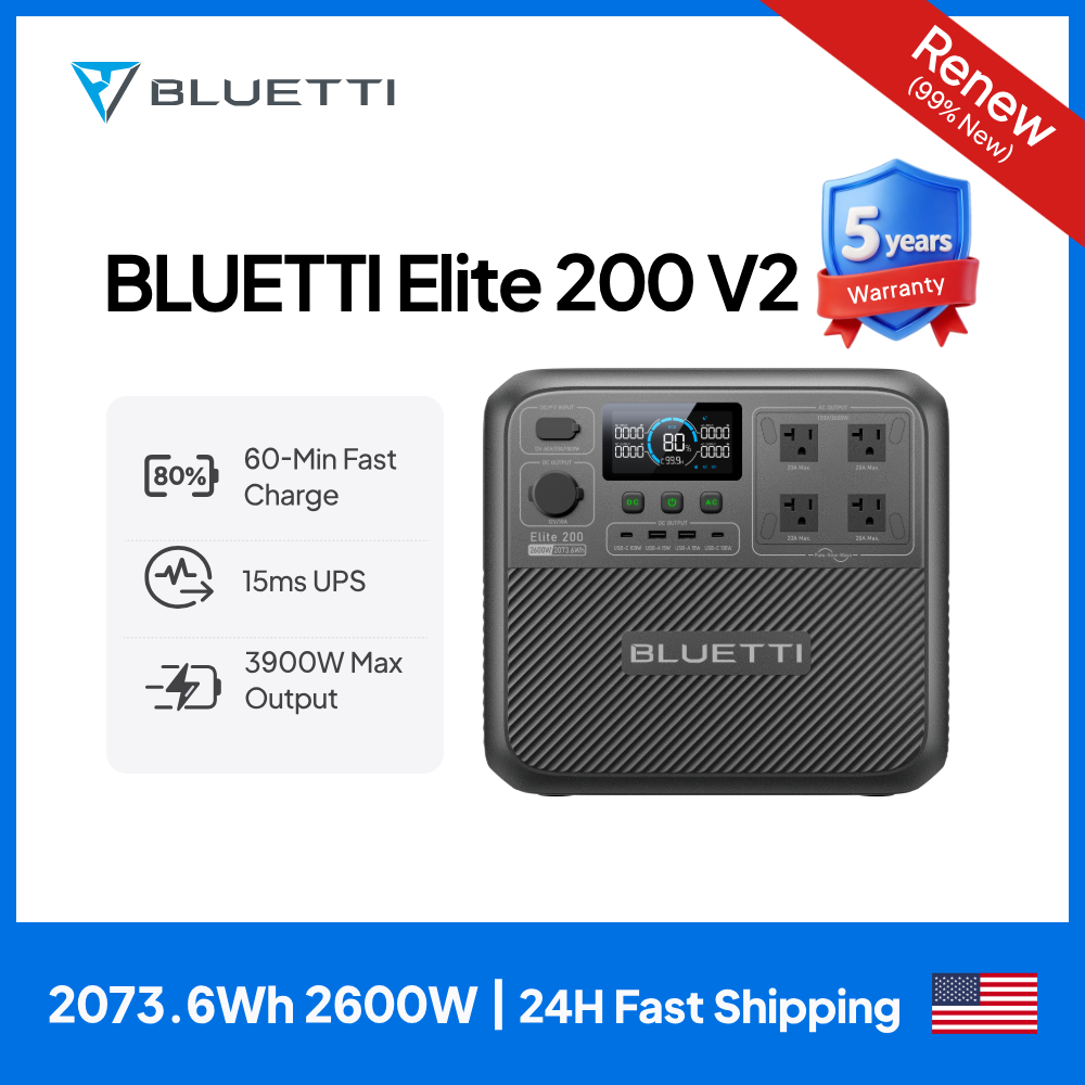 【리뉴얼】BLUETTI Elite 200 V2 휴대용  - Solar Emergency Charger 리뷰 및 가격