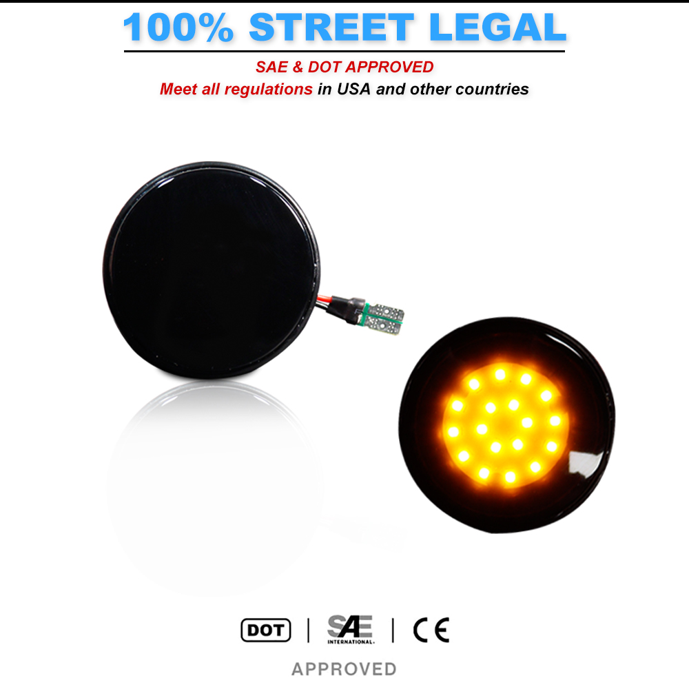 2개 iJDM LED 전면 사이드 마커 라이트 방향 지 - Signal Panel Orange 리뷰 및 가격