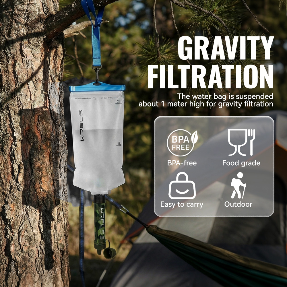 WRELS 캠핑 야외 정수기 여과 시스템 고품질 Wes - Water Purification Straw 리뷰 및 가격